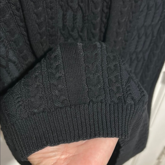 Peruvian Connection Black Ribbed Mock Neck Sweater Dress - Picture 6 of 7